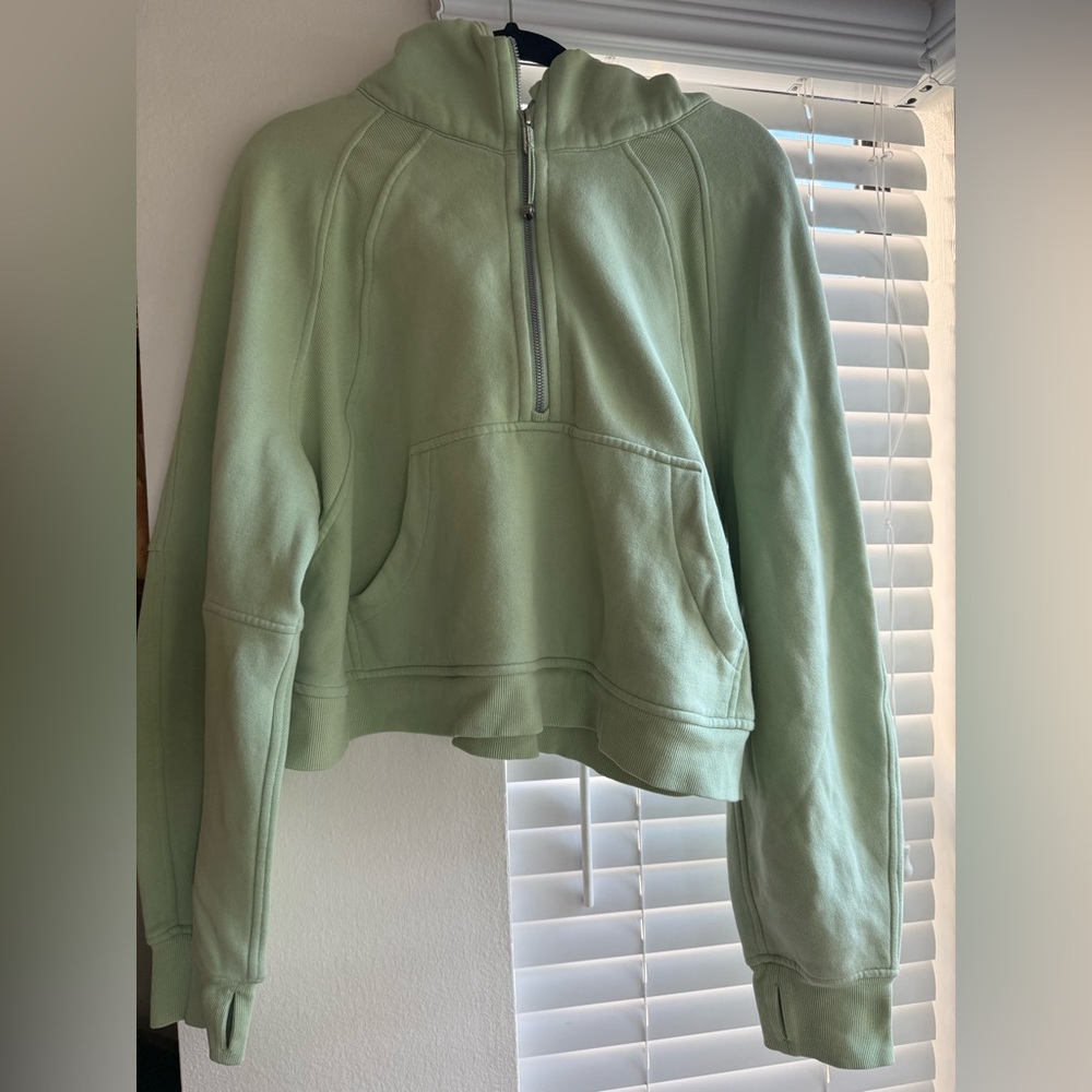 Lululemon Scuba Oversized Half-Zip Hoodie Creamy Mint - Picture 4 of 7
